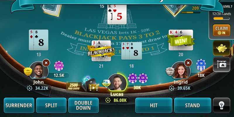 Hướng dẫn cách chơi Blackjack online cơ bản 